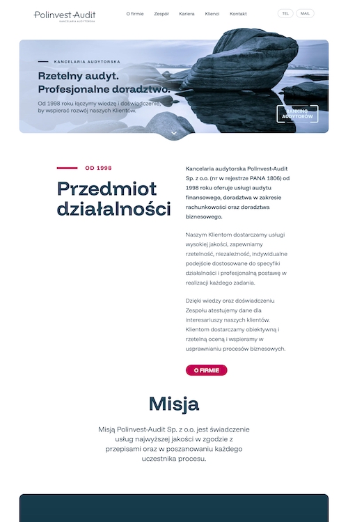 Screenshot of the Polinvest-Audit website